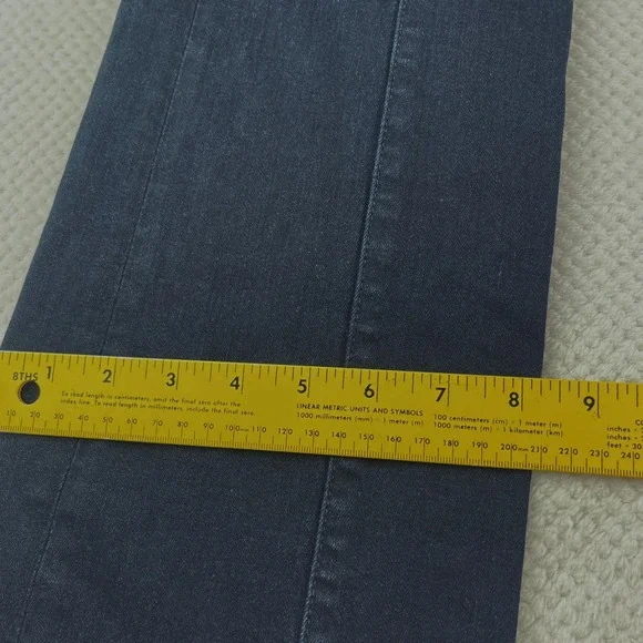 MOTHER The Hustler Roller Skimp Flare Jeans Blue Denim Front Seam High Rise 26 - Picture 5 of 12